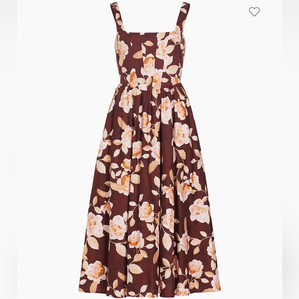 🌹 Wayf desi floral corset midi dress XS 🌹